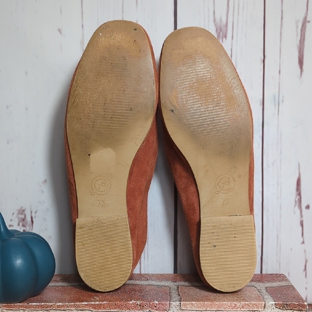 Chinese Laundry Burnt Orange Rust Suede Loafers Flats Fall Boho Women's Size 7.5 - Picture 15 of 16